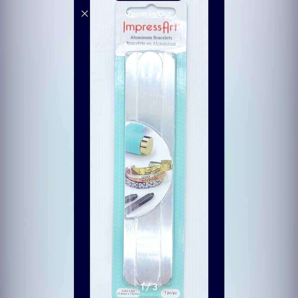 New ImpressArt Aluminum Bracelet Blanks 7 pcs